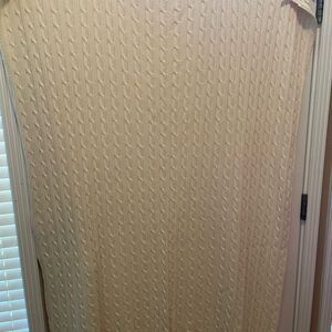Lauren Ralph Lauren Cream Cable Knit Blanket Throw RN # 116947